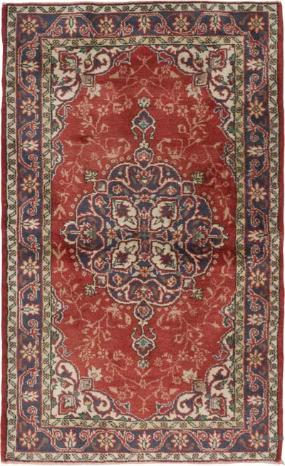 Vintage Turkish Hand-Knotted Rug - 4'  x 6' 7" (48" x 79")