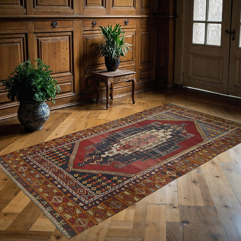 El Dokuma Vintage Hali - 126 cm x 228 cm - K0088413