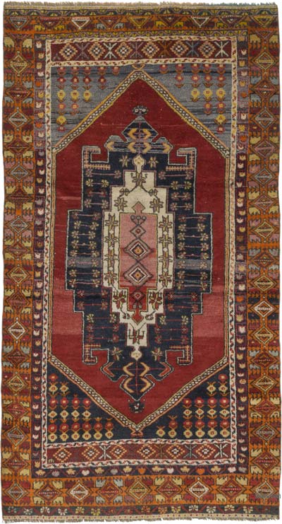 El Dokuma Vintage Halı - 126 cm x 228 cm