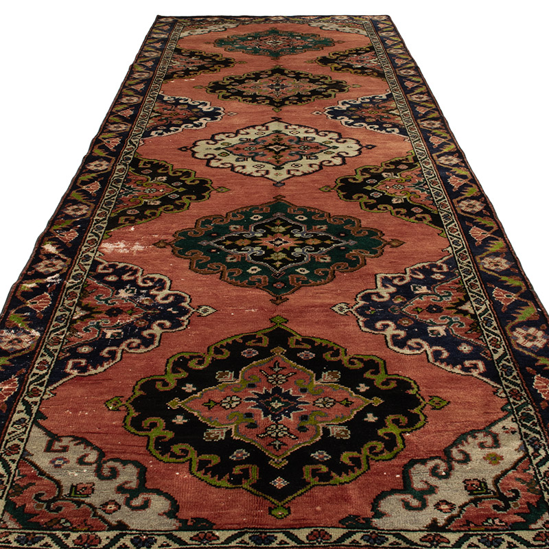 Vintage Turkish Hand-Knotted Rug - 4' 4" x 12' 10" (52" x 154") - K0088415