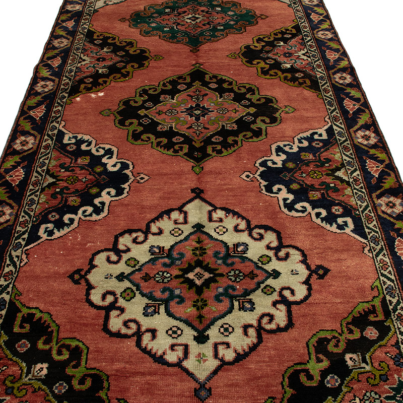 Vintage Turkish Hand-Knotted Rug - 4' 4" x 12' 10" (52" x 154") - K0088415