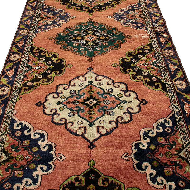 Vintage Turkish Hand-Knotted Rug - 4' 4" x 12' 10" (52" x 154") - K0088415