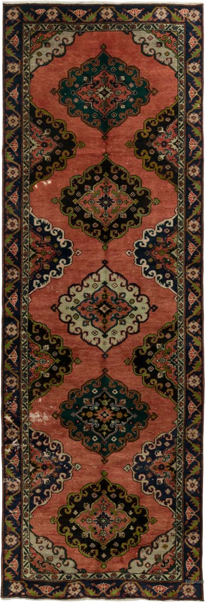 El Dokuma Vintage Halı - 131 cm x 390 cm