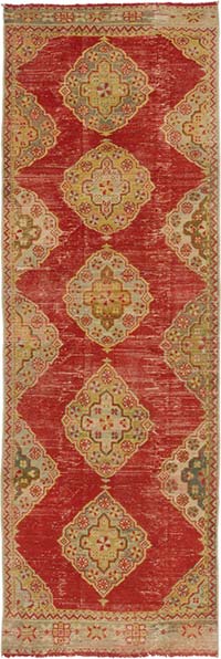 Vintage Turkish Hand-Knotted Rug - 3' 4" x 9' 5" (40" x 113")