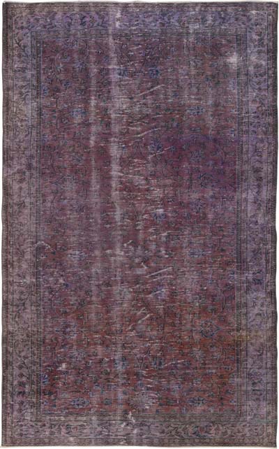 Boyalı El Dokuma Vintage Halı - 179 cm x 285 cm