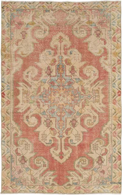 Alfombra Vintage Turca Anudada a Mano - 131 cm x 205 cm