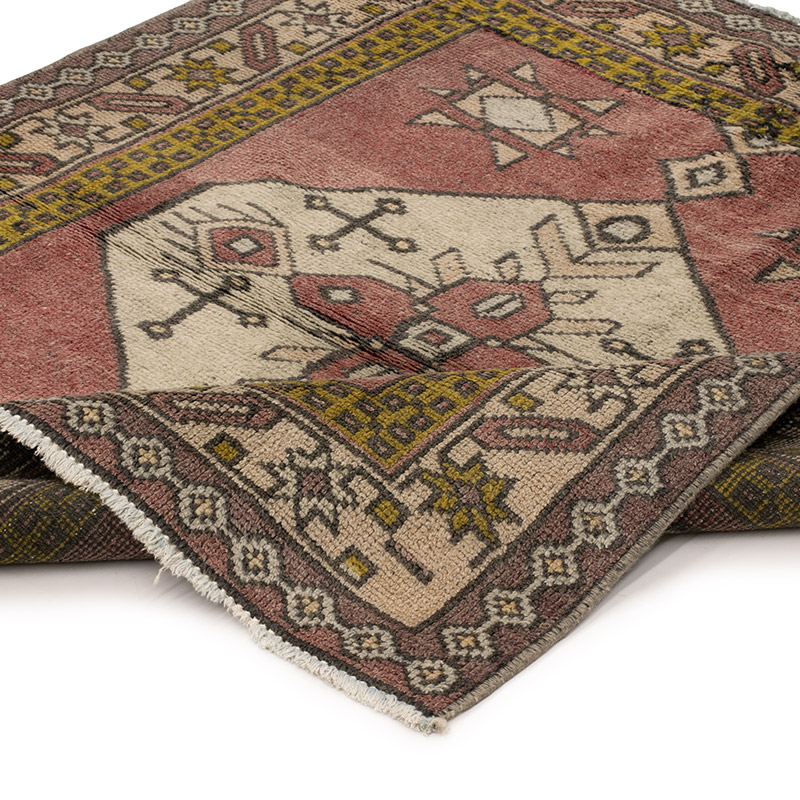 El Dokuma Vintage Hali - 108 cm x 114 cm - K0088422