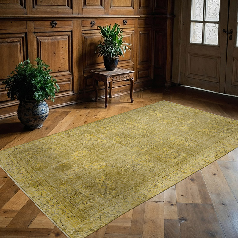 Alfombra Turca Vintage Sobre-teñida - 152 cm x 257 cm - K0088428