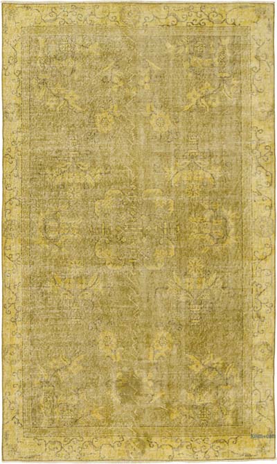 Boyalı El Dokuma Vintage Halı