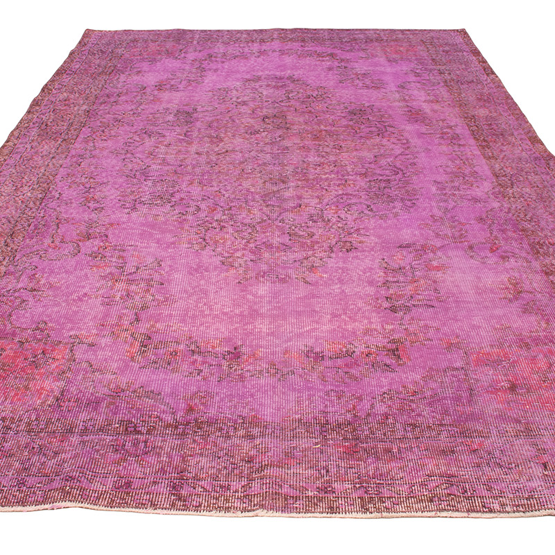 Over-dyed Vintage Hand-Knotted Turkish Rug - 6'  x 10' 3" (72" x 123") - K0088429