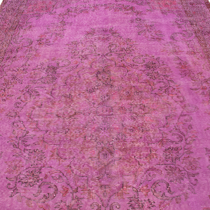 Over-dyed Vintage Hand-Knotted Turkish Rug - 6'  x 10' 3" (72" x 123") - K0088429