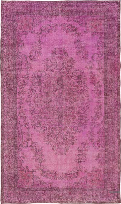 Boyalı El Dokuma Vintage Halı - 183 cm x 312 cm