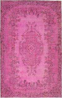 Over-dyed Vintage Hand-Knotted Turkish Rug - 6' 1" x 9' 6" (73" x 114")