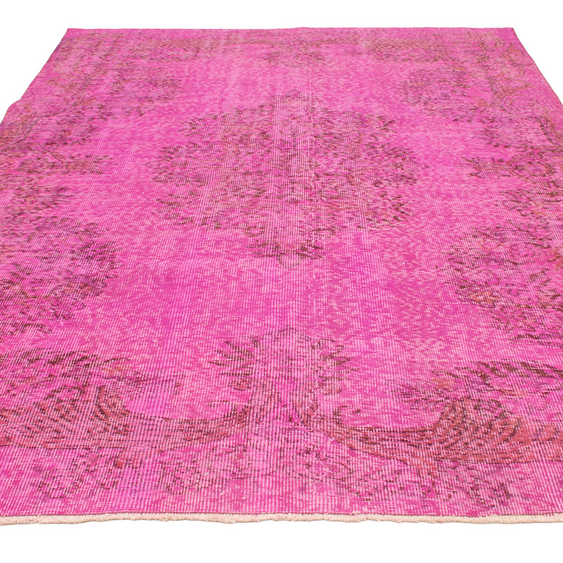 Over-dyed Vintage Hand-Knotted Turkish Rug - 6' 1" x 8' 8" (73" x 104") - K0088434