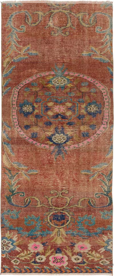 Alfombra Vintage Turca Anudada a Mano - 93 cm x 224 cm