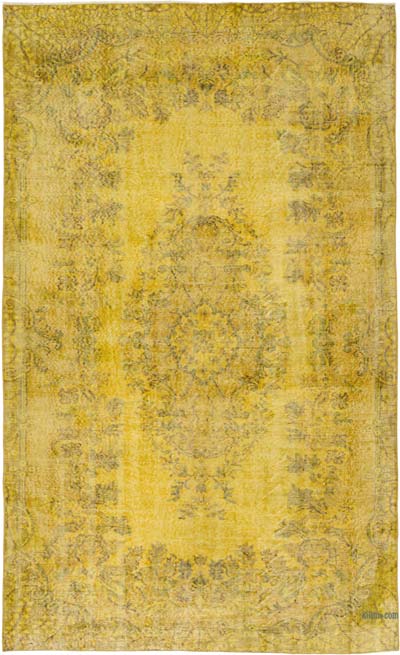 Boyalı El Dokuma Vintage Halı