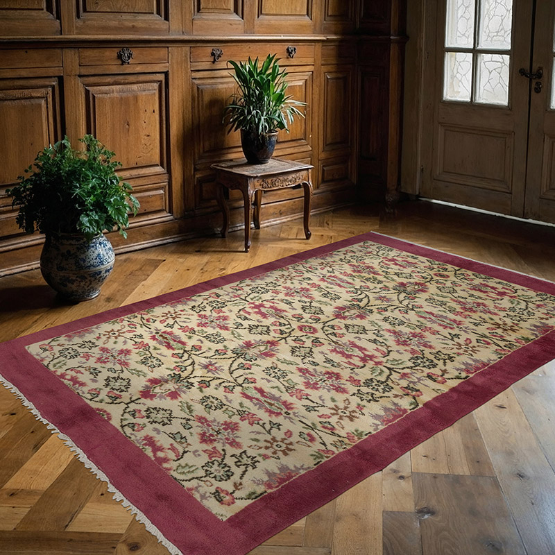 Vintage Turkish Hand-Knotted Rug - 5' 10" x 8' 6" (70" x 102") - K0088439