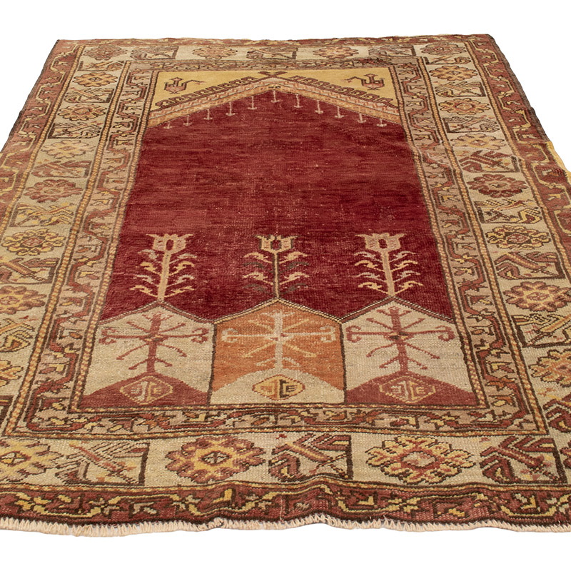 Vintage Turkish Hand-Knotted Rug - 4' 5" x 6' 3" (53" x 75") - K0088440