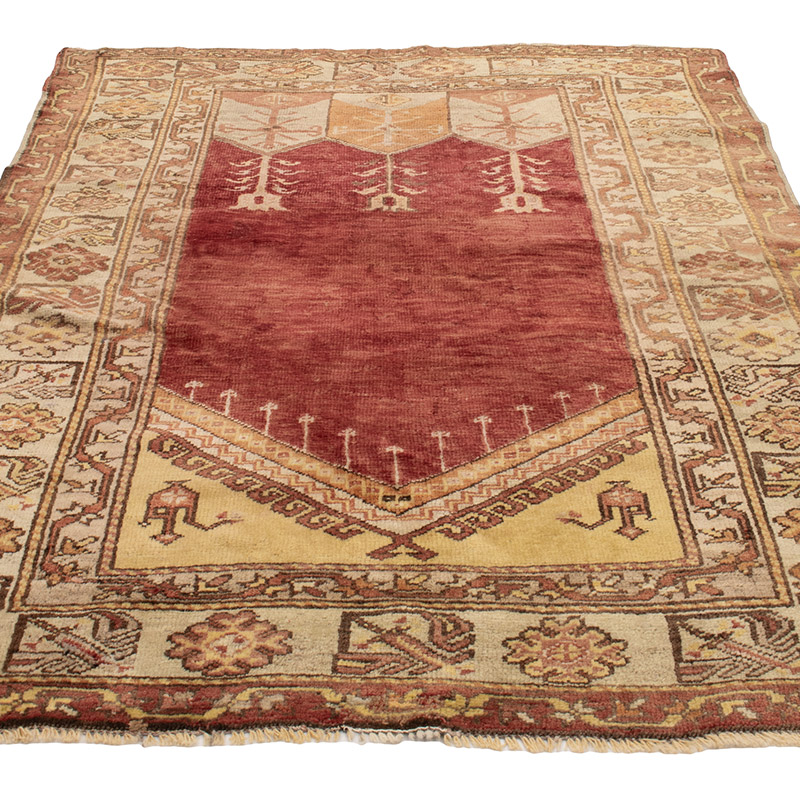 Vintage Turkish Hand-Knotted Rug - 4' 5" x 6' 3" (53" x 75") - K0088440
