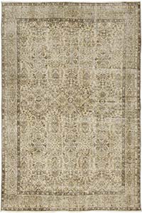 Vintage Turkish Hand-Knotted Rug - 6' 2" x 9' 1" (74" x 109")