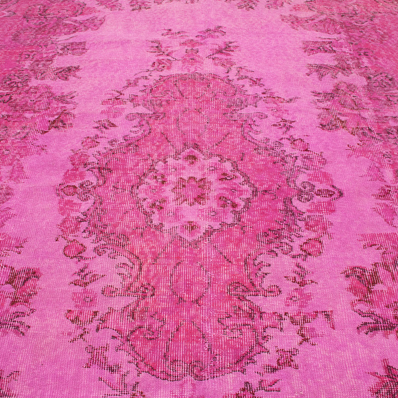 Over-dyed Vintage Hand-Knotted Turkish Rug - 6'  x 8' 8" (72" x 104") - K0088444