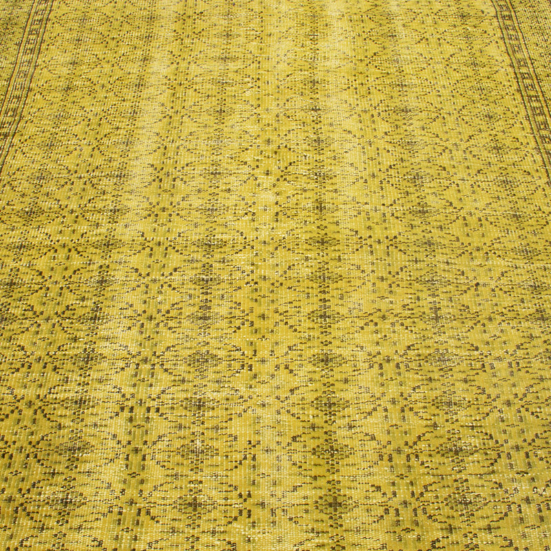 Over-dyed Vintage Hand-Knotted Turkish Rug - 5' 3" x 9' 2" (63" x 110") - K0088445