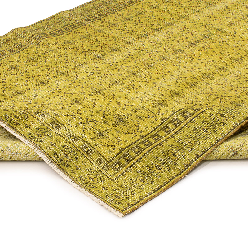 Over-dyed Vintage Hand-Knotted Turkish Rug - 5' 3" x 9' 2" (63" x 110") - K0088445