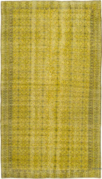 Boyalı El Dokuma Vintage Halı - 160 cm x 279 cm