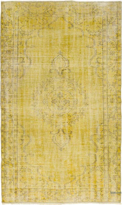 Alfombra Turca Vintage Sobre-teñida - 183 cm x 303 cm