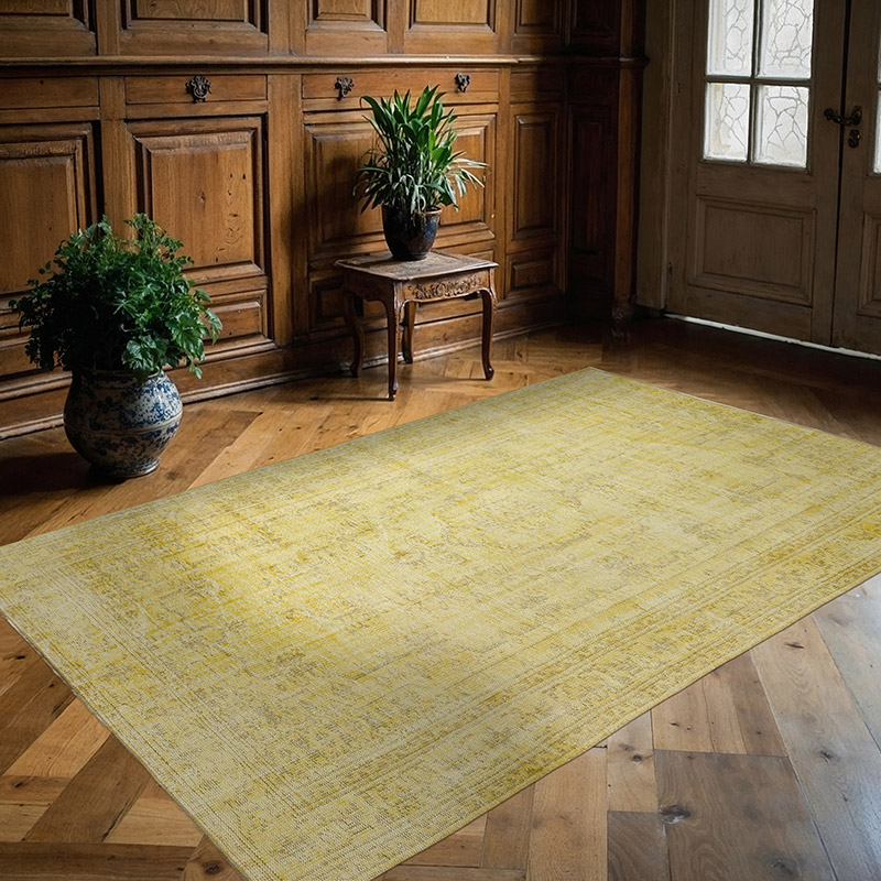 Over-dyed Vintage Hand-Knotted Turkish Rug - 5' 3" x 7' 11" (63" x 95") - K0088452