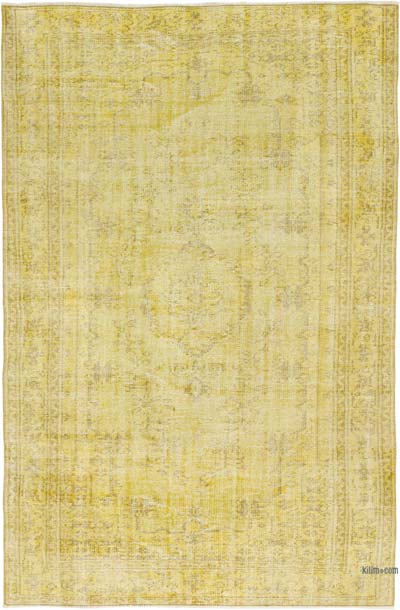 Boyalı El Dokuma Vintage Halı - 160 cm x 242 cm