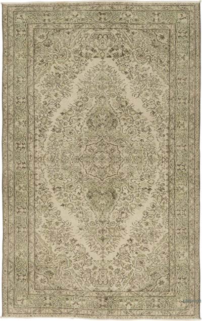Vintage Turkish Hand-Knotted Rug - 5' 8" x 9' 1" (68" x 109")