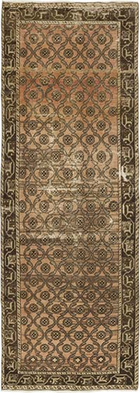 Pasillo Vintage Turco Anudado a Mano - 93 cm x 260 cm