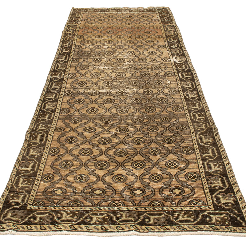 Pasillo Vintage Turco Anudado a Mano - 93 cm x 260 cm - K0088457