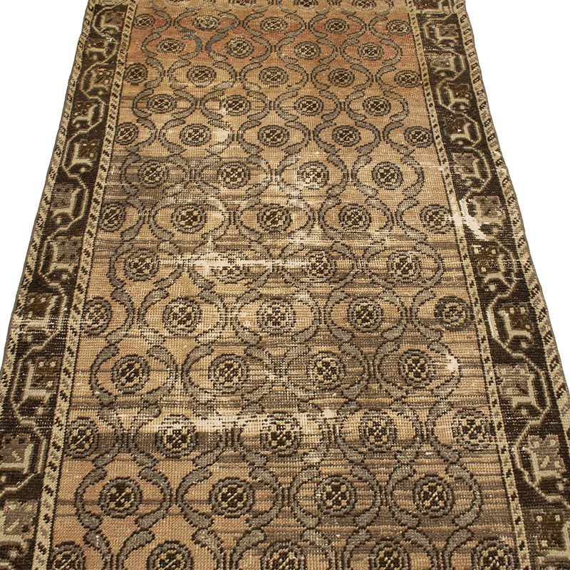 Pasillo Vintage Turco Anudado a Mano - 93 cm x 260 cm - K0088457