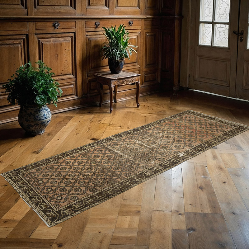 Pasillo Vintage Turco Anudado a Mano - 93 cm x 260 cm - K0088457