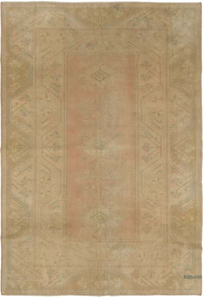 Vintage Turkish Hand-Knotted Rug - 6' 7" x 9' 6" (79" x 114")