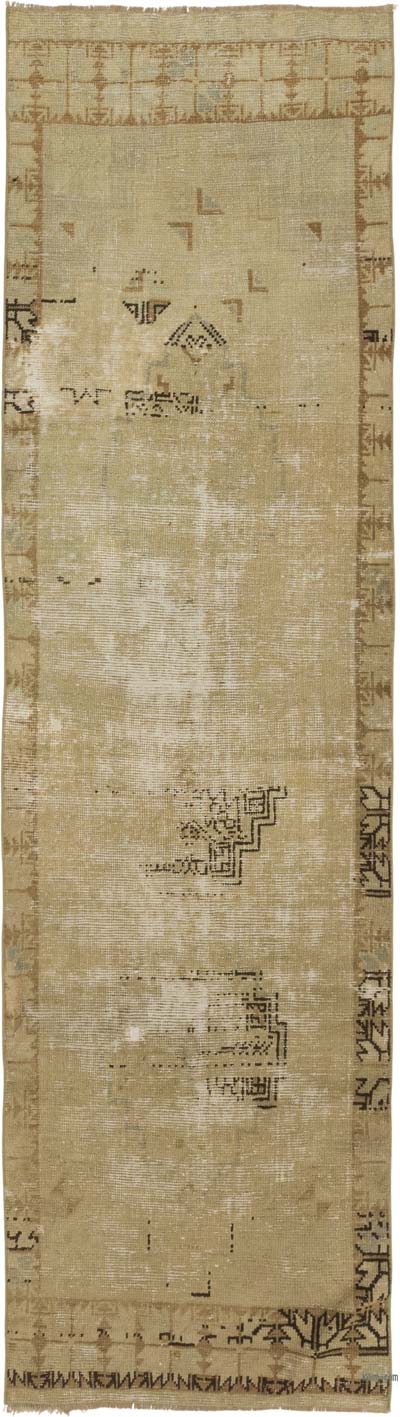 Pasillo Vintage Turco Anudado a Mano - 82 cm x 290 cm
