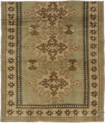 Alfombra Vintage Turca Anudada a Mano - 126 cm x 146 cm