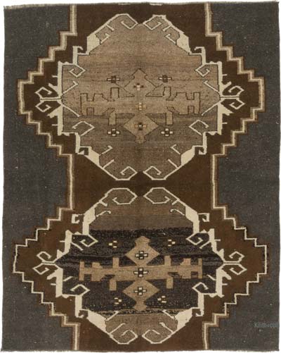 El Dokuma Vintage Halı - 128 cm x 163 cm