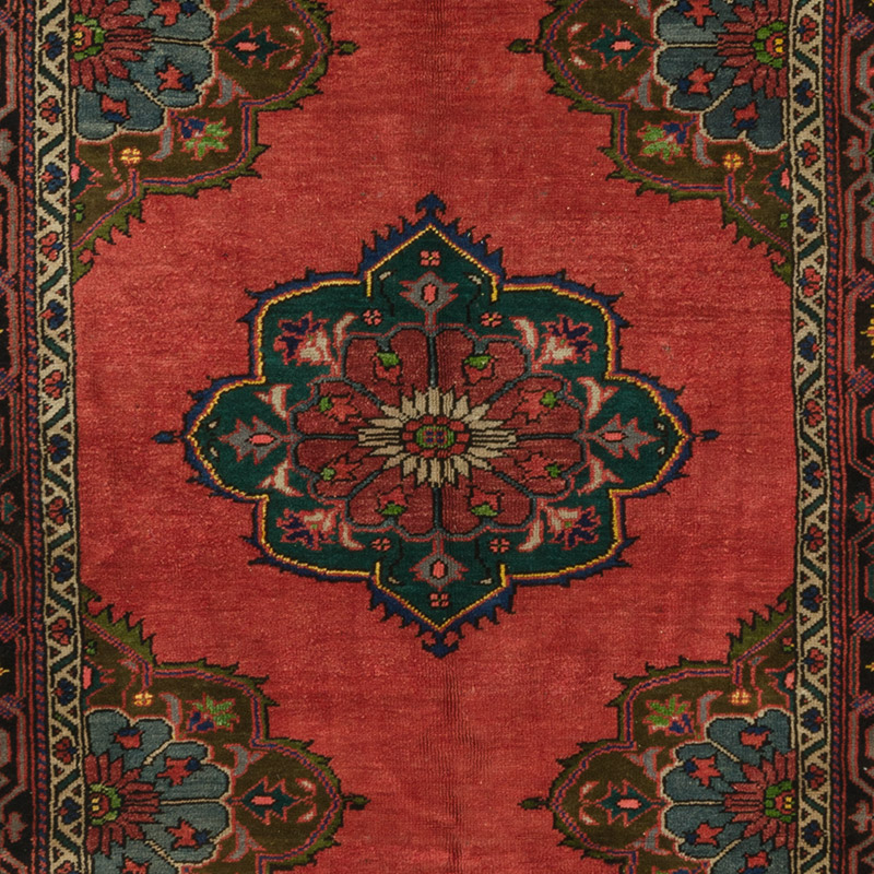 Pasillo Vintage Turco Anudado a Mano - 153 cm x 340 cm - K0088469