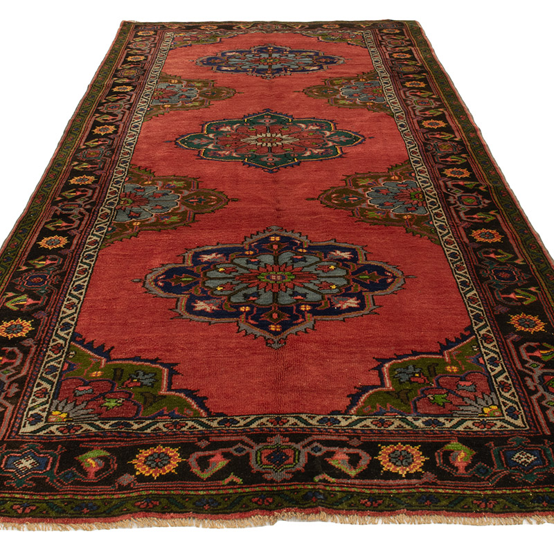 Pasillo Vintage Turco Anudado a Mano - 153 cm x 340 cm - K0088469