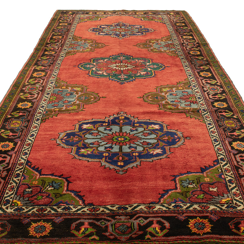 Pasillo Vintage Turco Anudado a Mano - 153 cm x 340 cm - K0088469