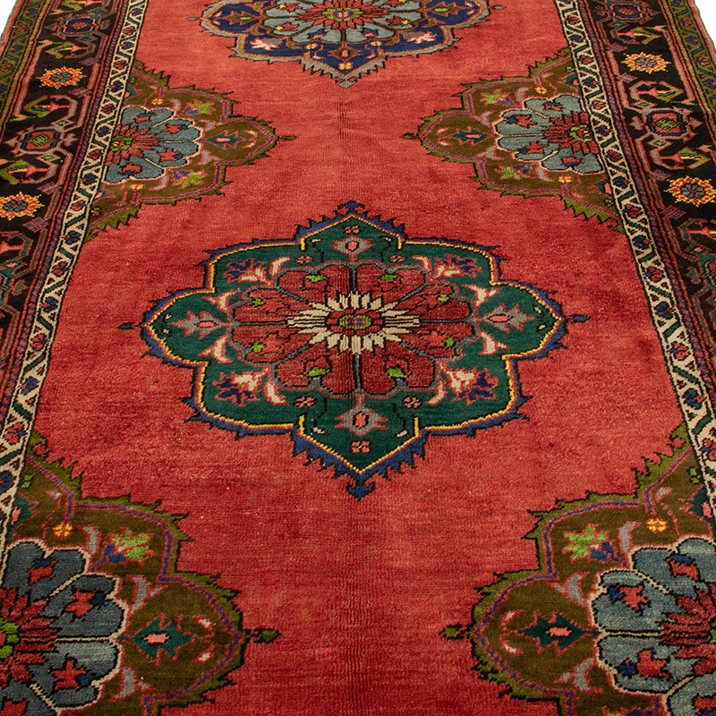 Pasillo Vintage Turco Anudado a Mano - 153 cm x 340 cm - K0088469