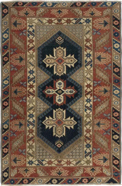 Vintage Turkish Hand-Knotted Rug - 3' 11" x 6'  (47" x 72")