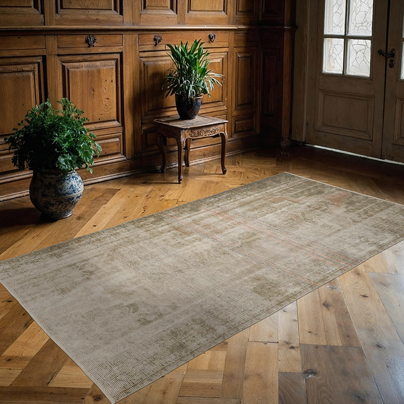 Alfombra Vintage Turca Anudada a Mano - 120 cm x 220 cm - K0088472