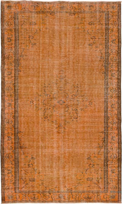 Boyalı El Dokuma Vintage Halı - 173 cm x 287 cm