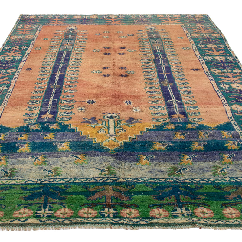 Vintage Turkish Hand-Knotted Rug - 5' 8" x 8' 9" (68" x 105") - K0088477