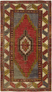 Vintage Turkish Hand-Knotted Rug - 3' 7" x 6' 4" (43" x 76")
