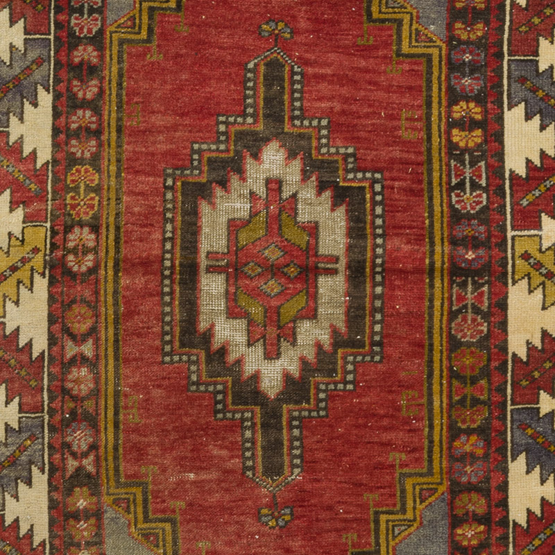 Alfombra Vintage Turca Anudada a Mano - 108 cm x 193 cm - K0088481